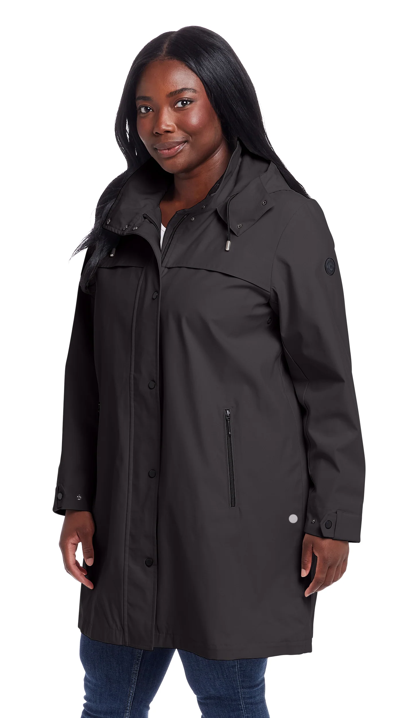 HOODED A-LINE RAIN JACKET - Image 12