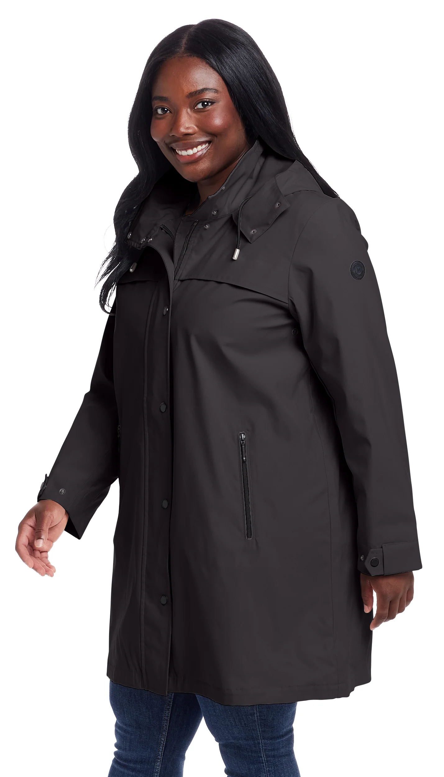 HOODED A-LINE RAIN JACKET - Image 13