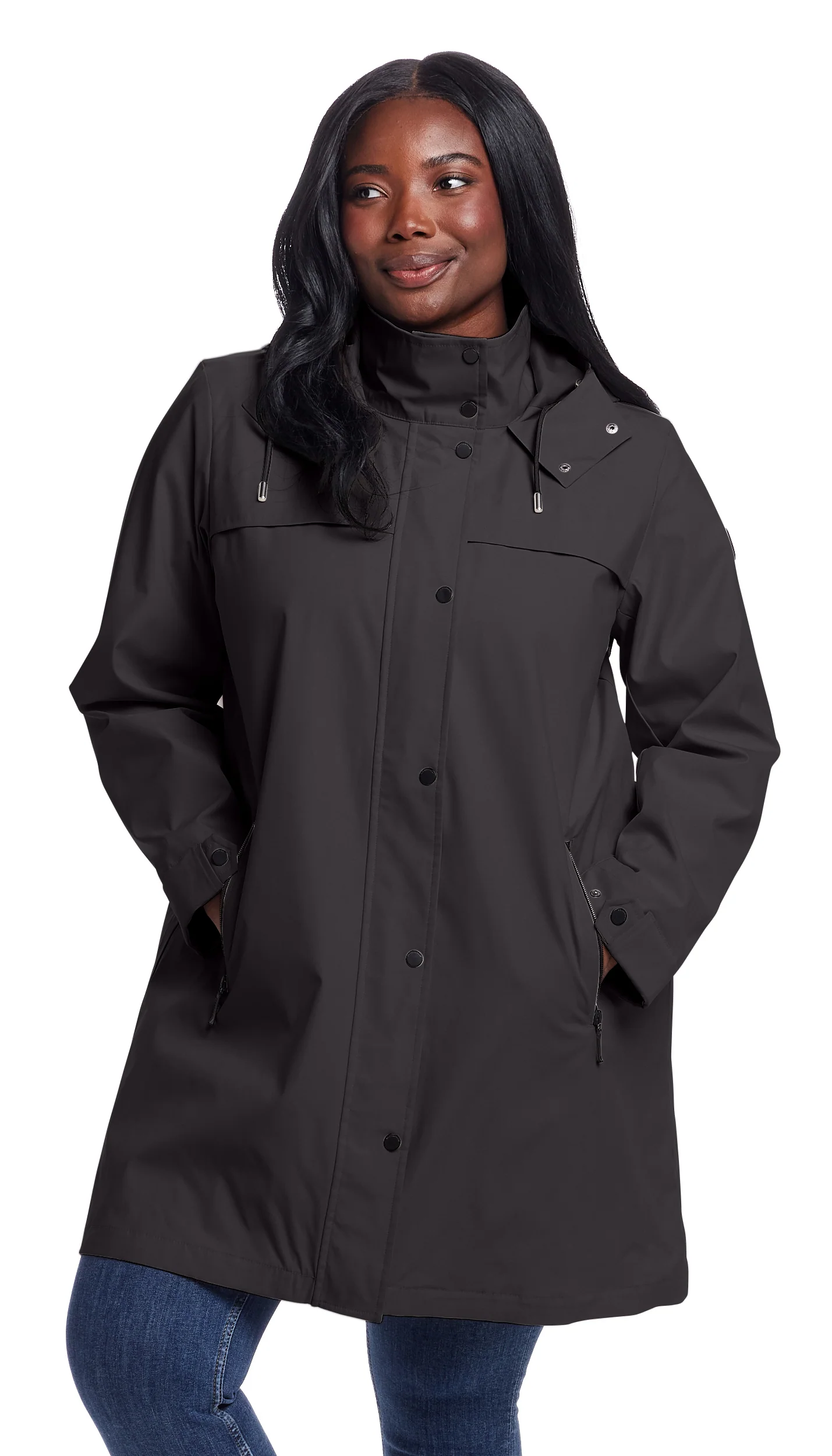 HOODED A-LINE RAIN JACKET - Image 14