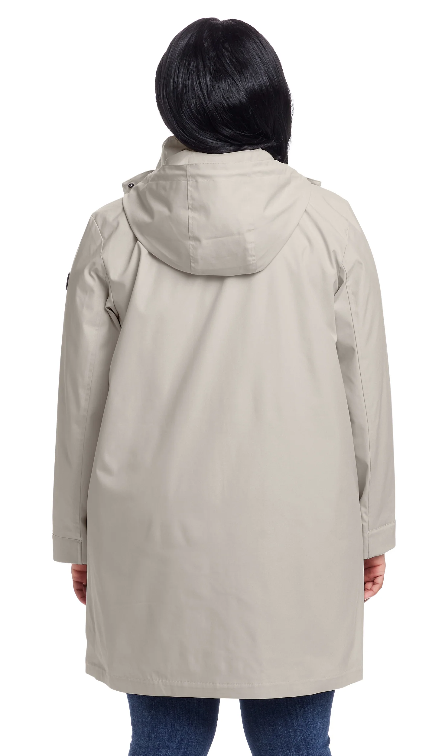 HOODED A-LINE RAIN JACKET - Image 9