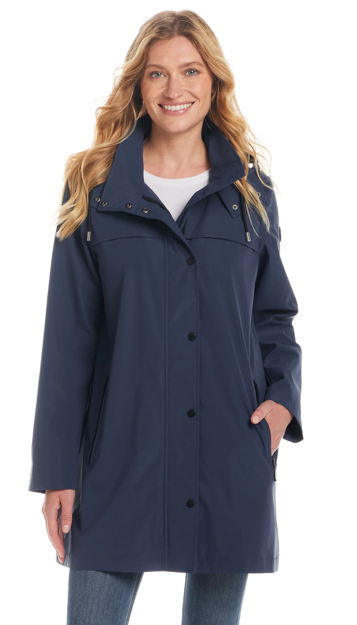 HOODED A-LINE RAIN JACKET - Image 11