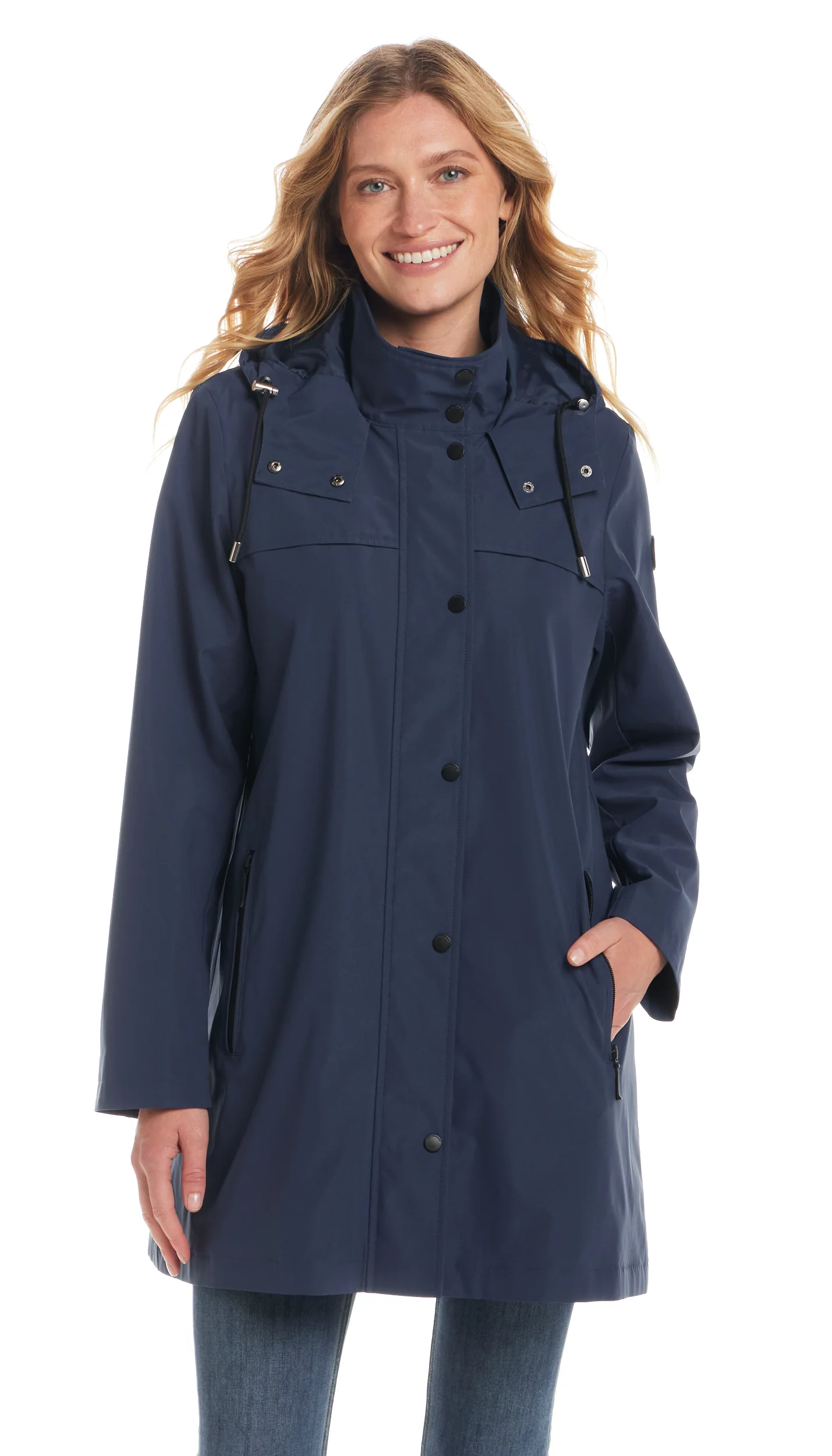 HOODED A-LINE RAIN JACKET - Image 14