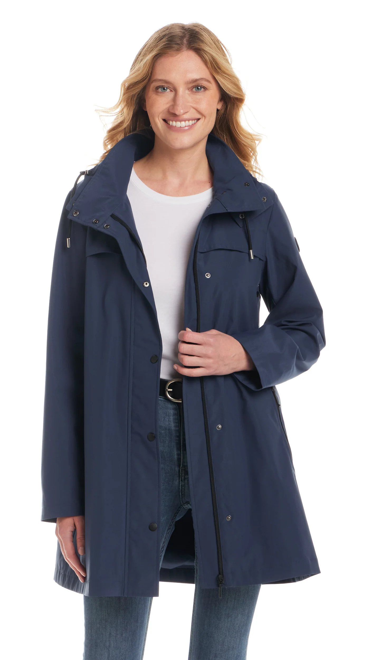 HOODED A-LINE RAIN JACKET - Image 19