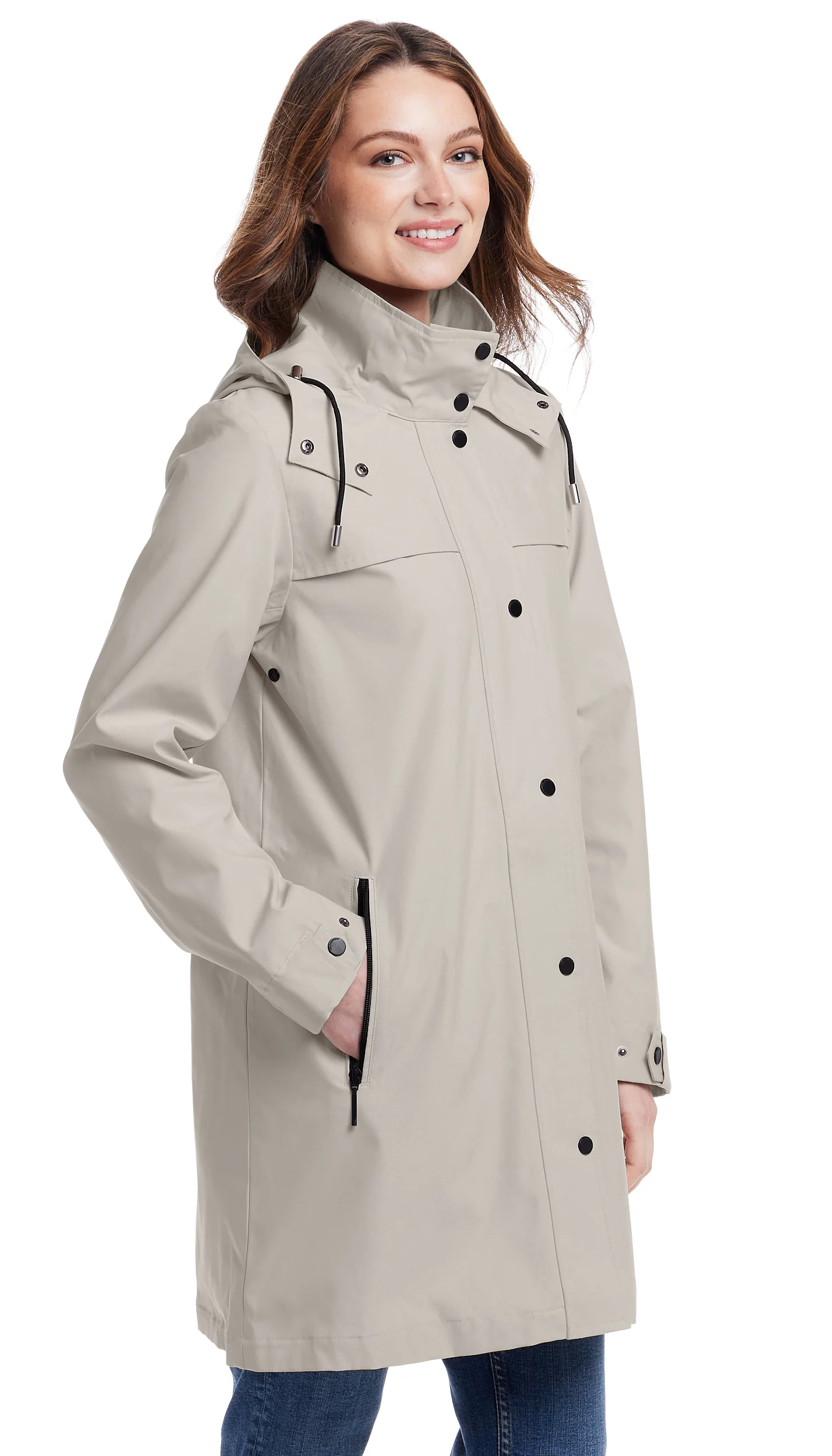 HOODED A-LINE RAIN JACKET - Image 25