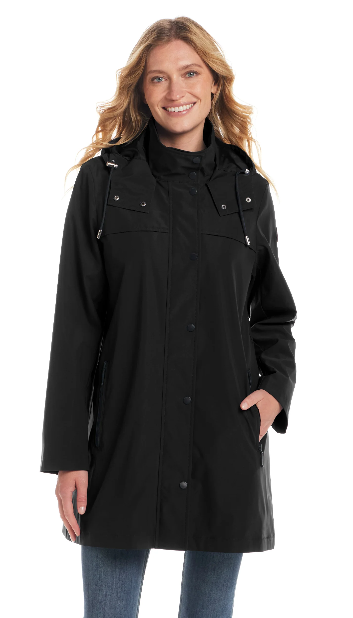 HOODED A-LINE RAIN JACKET - Image 33