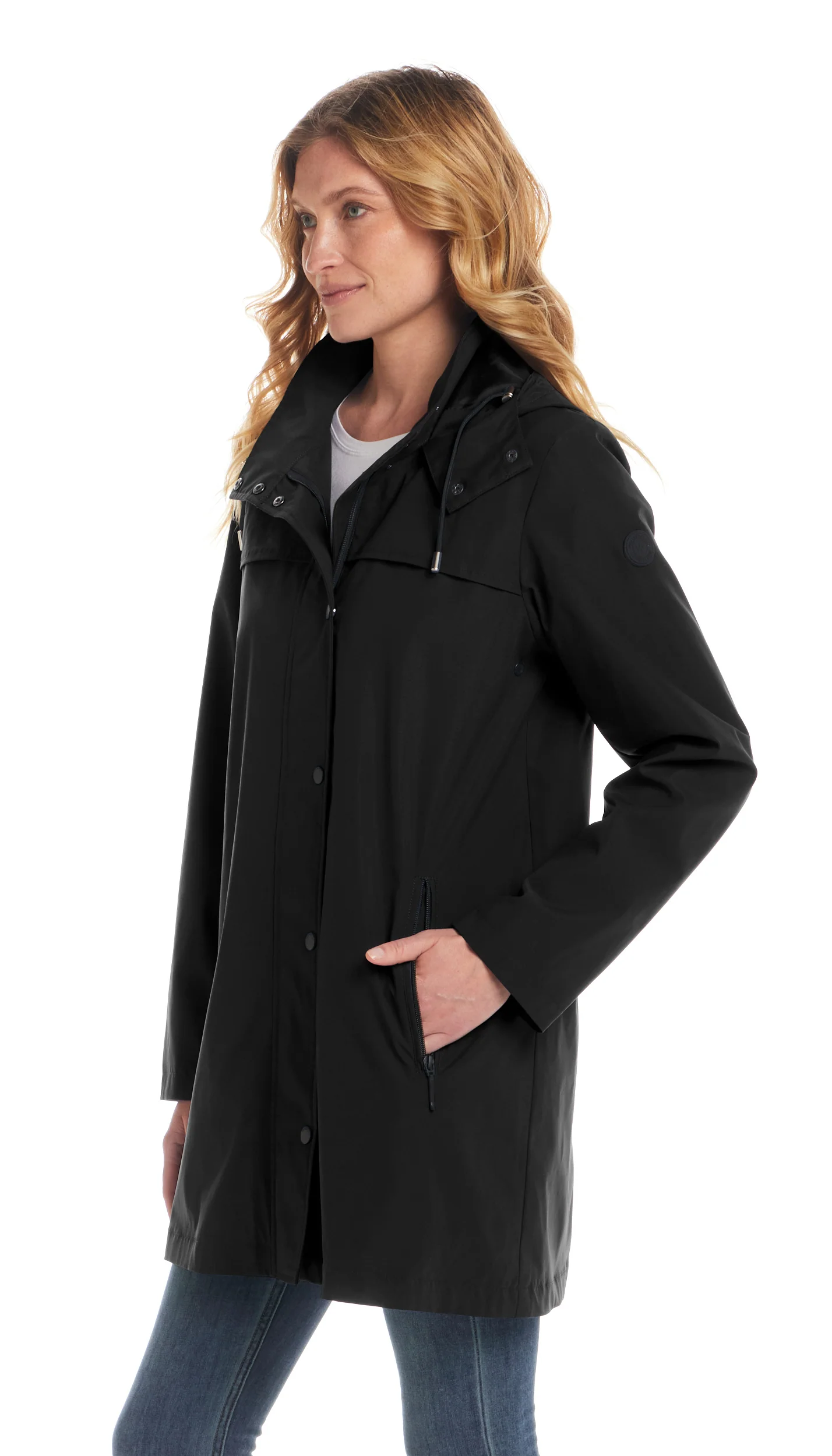 HOODED A-LINE RAIN JACKET - Image 35