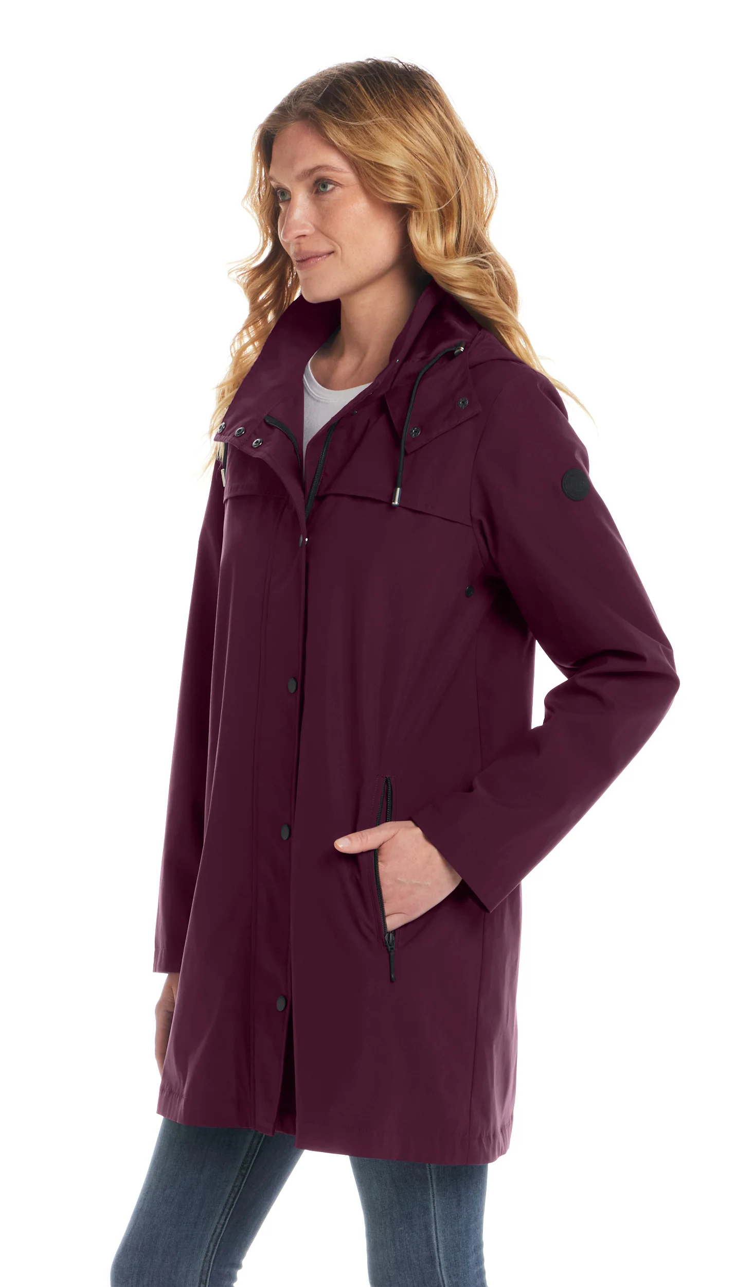 HOODED A-LINE RAIN JACKET - Image 6