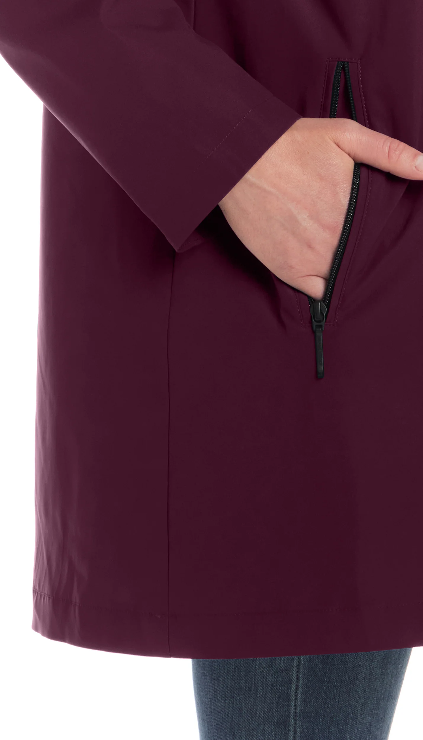 HOODED A-LINE RAIN JACKET - Image 9