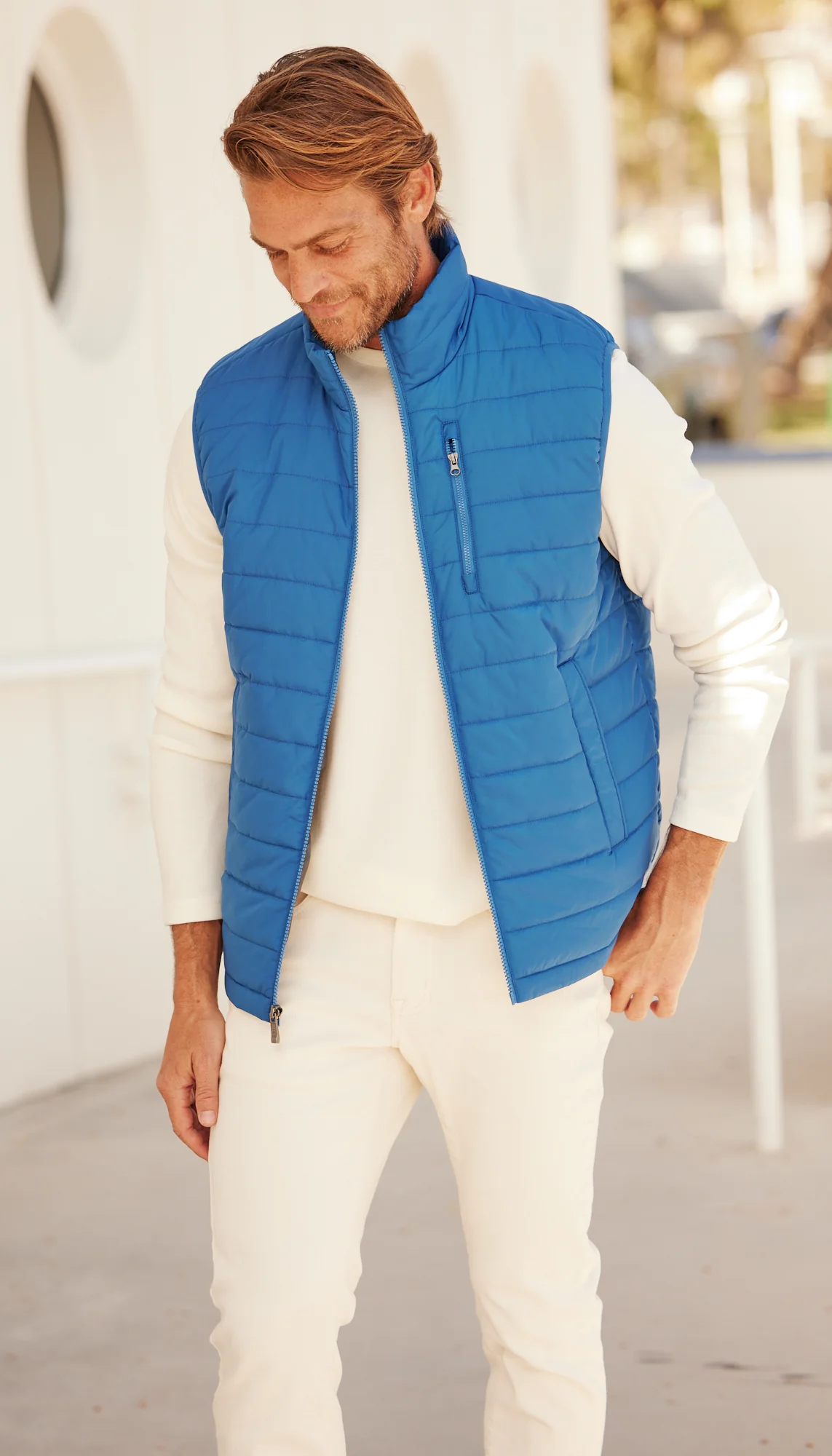 QUILTED MENS CIRE VEST - Image 6